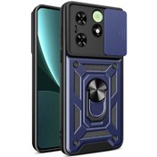 Resim Tecno Spark 20 Kılıf Magnetik Standlı Kamera Korumalı Sürgülü Vega Kapak 