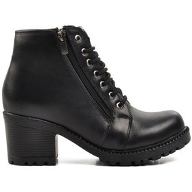 Resim Aspor Siyah Poliüretan Kadın Topuklu Bot Siyah 