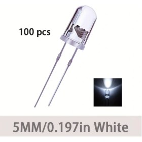 Resim Wangxi 100 Adet F5 Ultra Parlak 5mm Beyaz Led Diyot, Dıy Projeler Ve Araç Dekorasyonu 