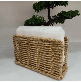 Resim Mien Masa Üstü Dikdörtgen Rattan Peçetelik 