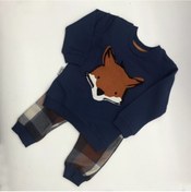 Resim BEBEK FİRARDA Tilki Nakışlı Eşofman Sweat Pijama Takım 3508 