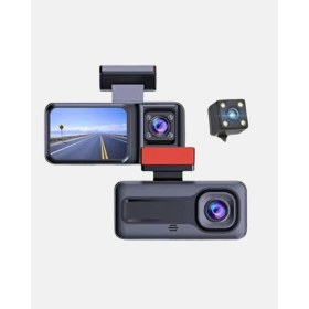 Resim Üç Kameralı Dash Cam 170° Geniş Açılı Full Hd Gece Görüşlü 