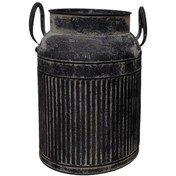 Resim Suntek Çiçek Rustik Sürahi Şık Boho Dekoratif Masa Orta Siyah L 