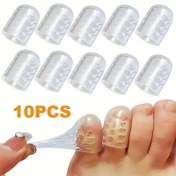Resim 10 adet Anti-Friction Ayak Koruyucuları: Nefes Alabilen Jel Ayak Koruyucuları, Esnek Ayak Bakım Aksesuarları, Unisex Kokusuz Ayak Kılıfları, Küçük Ayak Anti-Friction Ayak Tüpleri 