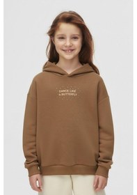 Resim Xo Kids Kız Çocuk Sweatşirt 8-14 Yaş 39321 vizon 