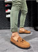 Resim Joy Man J007 Bağcıksız Ortopedik Taban Erkek Günlük Corcik Püsküllü Süet Klasik Ayakkabı ST Taba 