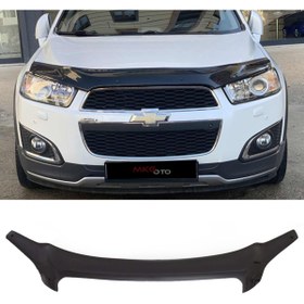 Resim MKG Chevrolet Captiva 2013 - 2019 Ön Kaput Koruyucu Rüzgarlığı Piano Black 3.2 Mm Kalın Plastik 