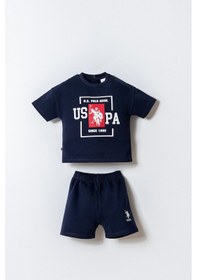 Resim U.s. Polo Assn. Erkek Bebek Lacivert Şort Takım Usb2868-c-v1 Lacivert 
