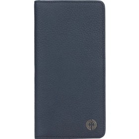 Resim Cachée Concept Hakiki Deri, Bozuk Para Bölmeli, Kartlıklı, Uzun Ömürlü, El Yapımı Premium Unisex Continental Cüzdan Lima Lacivert 