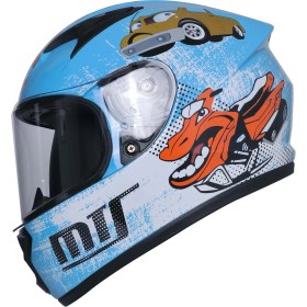 Resim Mts M-201 Full Face Motosiklet Çocuk Kaskı M2 Blue 