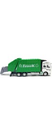 Resim MEGA Yeşil City Çöp Kamyonu Çek Bırak -20 cm 
