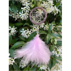 Resim Araç Balkon Aksesuar Pembe Tüylü Taşlı Dikiz Aynası Süsü Bebek Süsü Hediyesi 04 