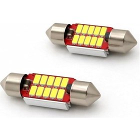 Resim 31mm Sofit Led Ampul, Beyaz, 12v, Canbus Hatasız, Ultra Parlak, Tavan Ve Plaka Aydınlatması, 2'li Set 