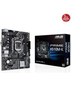 Resim Asus Prime H510M-K 1200P DDR4 Anakart Chipset H510 PCI Express Hızı ile Oyun ve Profesyonel Kullanım 