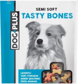 Resim Dogplus Lezzetli Yarı - Yumuşak Kemik Şeklinde Köpek Ödül Maması 180 Gr 