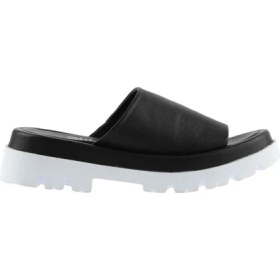 Resim Bueno Shoes Siyah Deri-Beyaz Tb Kadın Düz Terlik 