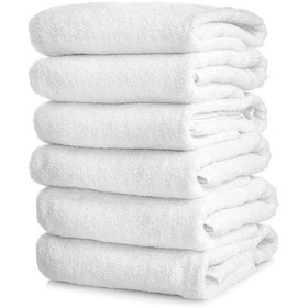 Resim 6'lı Otel Tipi 90x150 Banyo Havlusu Beyaz - Blba-456482 Renkli 