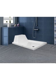 Resim Shower 80X110 Dikdörtgen Flat Oturmalı Duş Teknesi 