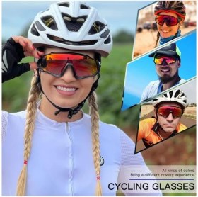 Resim Kapvoe Gloomy Değişebilir 5 Lens Mtb Polarize Bisiklet Spor Dağ Kayak Gözlüğü 