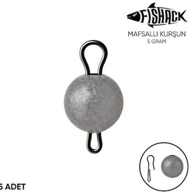 Resim Mafsallı Kurşun - Hareketli İğne Kurşunu - Fishack - 5 Gram - 5'li Paket 