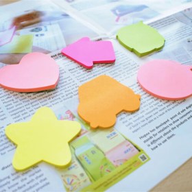 Resim Stickn Die-cut Notes Yapışkanlı Not Kağıdı - Neon Pembe Arrow 