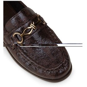 Resim Deery Kadın Kahverengi Toka Detaylı Loafer - K0013zkhvc01 