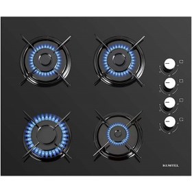 Resim KUMTEL Antrasit 2li Ankastre Cam Set (Ocak-Dokunmatik Davlumbaz) 