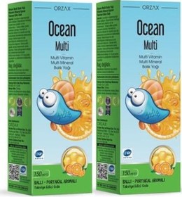 Resim Orzax Ocean MULTİ Multi-Vitamin & Balık Yağı 150ml | 2 Adet (2.'s 