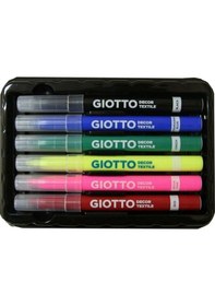 Resim Giotto Decor Textile Kumaş Boyama Kalemi 6 Renk 