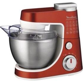 Resim Moulinex QA404G15 Mutfak Robotu Masterchef Gourmet (900 Watt, 4 L Hacim, 6 Hız Seviyesi) Kırmızı/beyaz 