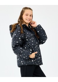Resim Skechers G Puffer Jacket Büyük Kız Çocuk Siyah Mont Sk2520052-1602 Siyah 