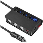 Resim Tenfowee "180w Usb Çoklu Araç Şarj Cihazı - Hızlı Şarj, Voltmetre Ve Çakmak Fonksiyonlu" 