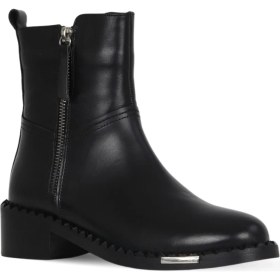 Resim Bueno Shoes Siyah Deri Kadın Topuklu Bot 33WB34020 33WB34020 