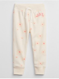 Resim GAP Kız Bebek Bej Logo Havlu Kumaş Pull-on Jogger Eşofman Altı 