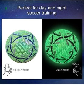 Resim Ankatek Gece Parlayan Işıklı Reflektörlü Futbol Topu 5 Altın - 1 Altın 