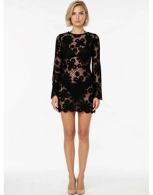 Resim Benerly Kadın Ajurlu Dokuma Bisiklet Yaka Kolsuz Bodycon Midi Plaj Elbise Siyah 