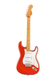 Resim Squier 0374005540 Classic Vibe '50s Stratocaster Elektro Gitar Fiesta Red Akçaağaç Klavye Hank Marvin Tarzı Kırmızı Renk 