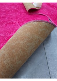 Resim Ultrasoft Desenli Fuşya 3 Lü Banyo Paspası Halısı Seti Kaymaz Tab Fuşya 