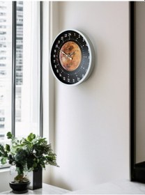 Resim 36 Cm Beyaz 24 Saat Göstergeli Özel Tasarım Duvar Saati Açık 