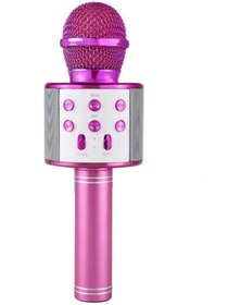 Resim pazariz Karaoke Mikrofon Bluetooth, Usb, Hafıza Kartı Ve Aux Girişli Ws-858 Pembe 