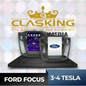 Resim ClasKing Ford Focus 3-4 Uyumlu Android Carplay Navigasyon Multimedya Tesla Ekran 4gb Ram+64gb Hdd - Ck-tesla 