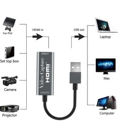 Resim Alfais 4897 HDMI Video Capture Ezcap USB Video Capture HDMI Kaydedici Yakalama Kartı 