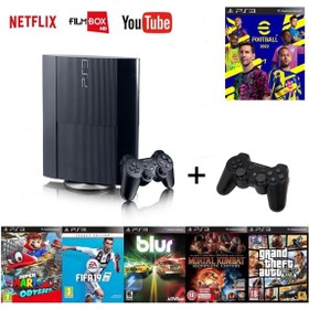 Resim Sony Ps3 320GB + 2 Adet Sıfır Gamepad + 70 Oyun Pes 2023 Gta 5 Blur Vb Güncel Oyunlar 