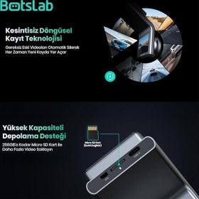 Resim Botslab G300H Pro ADAS 3K Ön+Arka WiFi+GPS 150° Geniş Açı Gece Görüşlü Araç İçi Kamera Dash Cam Araç Kamerası+WDR+LCD Ekran+G-Sensör+Sesli Kontrol 
