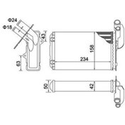 Resim MAGNETI MARELLI 359000300080 Kalorifer Radyatoru R19 Clio Kangoo Megane Scenic (2 Sira Al+Pl) 7701033457 (WA772238) 