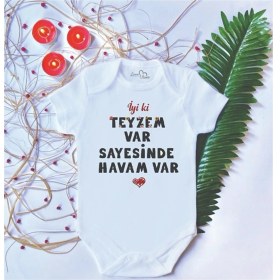 Resim Limon Bebek Baskılı Teyze Pamuklu Çıtçıtlı Body Zıbın 