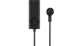 Resim Wiwu Akım Korumalı Priz Wiwu WI-S004 Gan Tech Type-C ve USB Portlu Uzatma Kablolu Priz 100W 150CM Siyah 