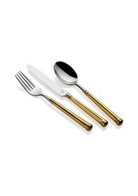 Resim Sola Swiss Royal Gold 84 Parça Çatal Kaşık Bıçak Seti Altın 