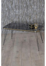 Resim Uslucan Alışveriş Zigon Sehpa Ve Orta Sehpa Kr Set Siyah Tel Ayak Çift Altın Bendir Çok Renkli 