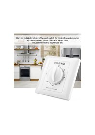 Resim Yaozixa 86 Tipi Mekanik Su Pompa Zamanlayıcı, 220v 120 Dakika Geri Sayım Kontrolü, Otomatik Kapatma Duvar Soketi 